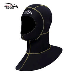 KEEP DIVING 3mm Neoprene Scuba Diving Hood With Shoulder Snorkeling Equipment Hat Cap Winter Swim Warm Wetsuit Spearfishing - PST PS Tradings