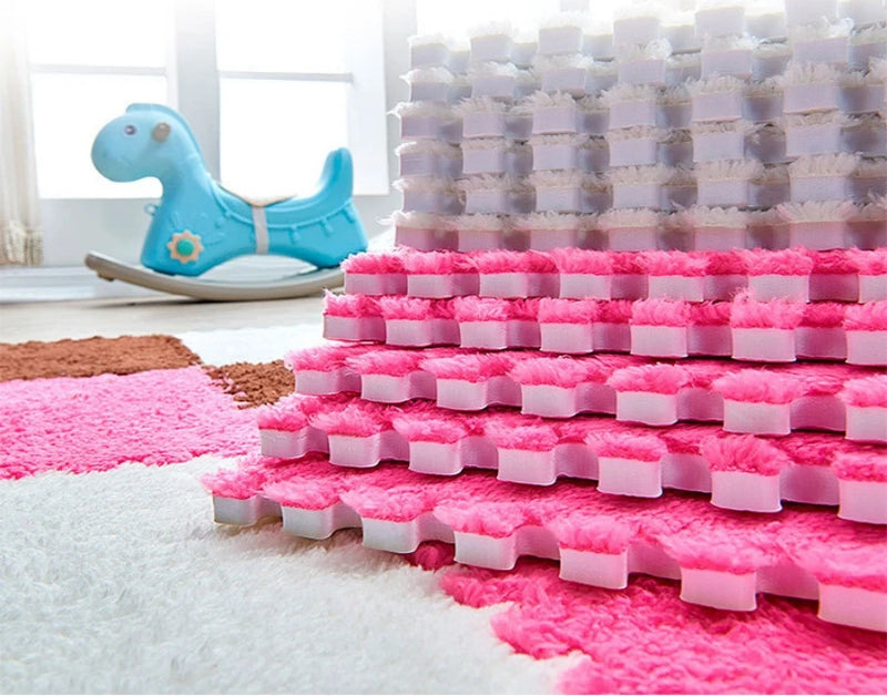 5/10/20 Pcs DIY 30*30*1.1-1.2cm Thick Living Room Bedroom  Kids Room Soft Carpet Magic Patchwork Jigsaw Splice Baby Climbing Mat