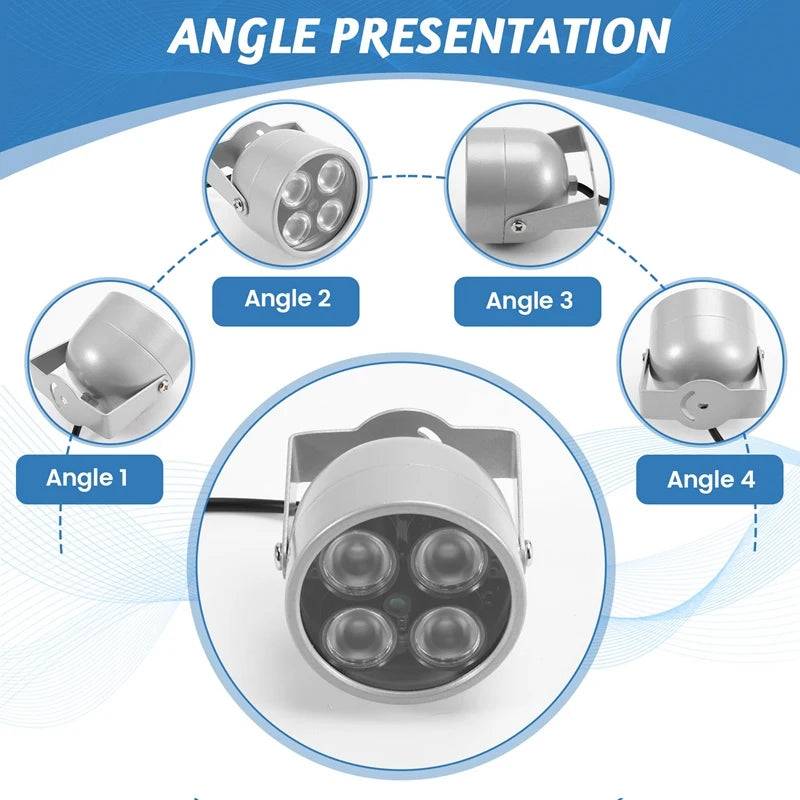 4 Array Leds Infrared Waterproof Night Vision IR Illuminator Light Fill Light DC 12V For Security Camera - PST PS Tradings