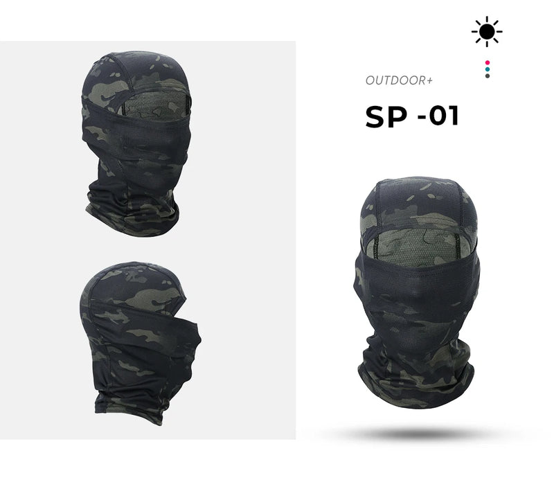 Camouflage Balaclava Full Face Breathable Full Face Scarf Mask Hiking Cycling Hunting Bike Head Cover Tactical Airsoft Cap Men - PST PS Tradings