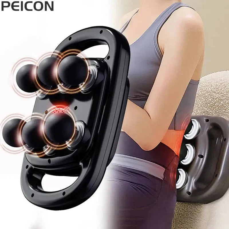 Fascia Massage Gun Muscle Massager Gun Back Waist Massage High Frequency Body Shoulder Massager Professional Muscle Massager Gun - Property & Safety Tradings