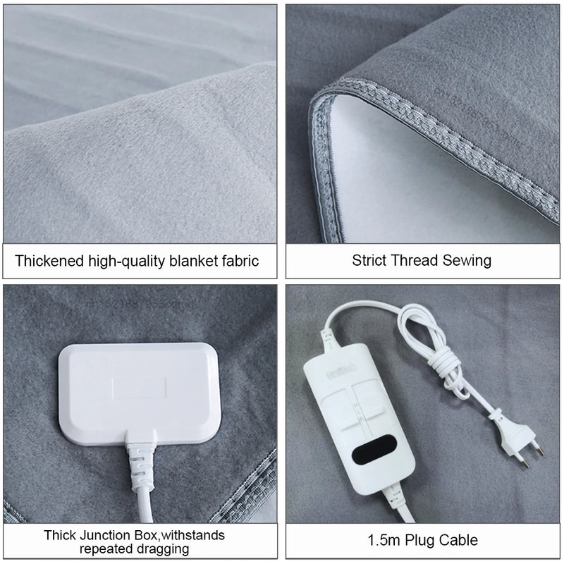 Electric Blanket 220V Electric Heating Blanket Heated Bed Electric Heating Pad for Bed Electric Heated Blanket Thermal Mattress - PST PS Tradings