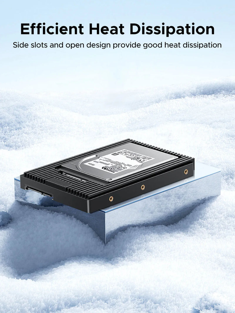 ORICO 2.5 SATA mSATA NGFF to 3.5 Hard Drive Caddy Standard 2.5 to 3.5 Inch Hard Drive Caddy SATA 3.0 Fast Transfer Speed-Black - PST PS Tradings