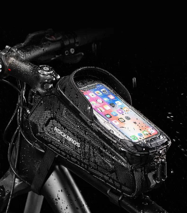 ROCKBROS Bicycle Bag Waterproof Touch Screen Cycling Bag Top Front Tube Frame MTB Road Bike Bag 6.5 Phone Case Bike Accessories - Property & Safety Tradings