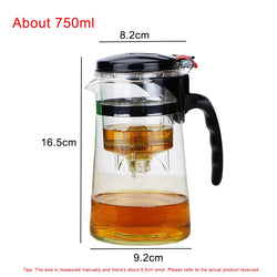 Hohe qualität Hitze Beständig Glas Tee topf Chinesische teegeschirr kung fu Tee-Set Puer Wasserkocher Kaffee Glas topf Bequem Büro teekanne