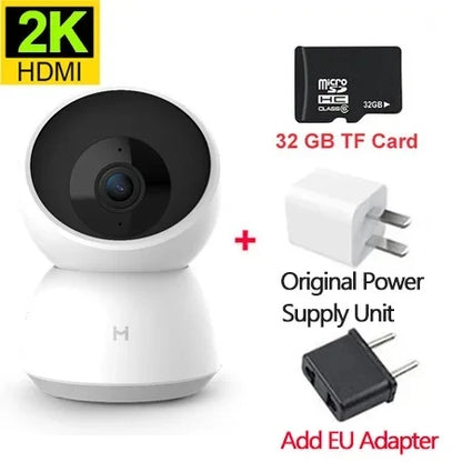 Smart Camera 2K WiFi Night Vision Webcam 2K 1296P HD Video IP 360 Angle Camera Baby Security Monitor for Xiaomi Mihome APP