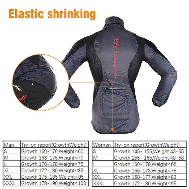 Ultra-light Hooded Bicycle Jacket Bike Windproof Coat Road MTB Cycling Wind Coat Long Sleeve Clothing Quick Dry Thin Jackets - Property & Safety Tradings