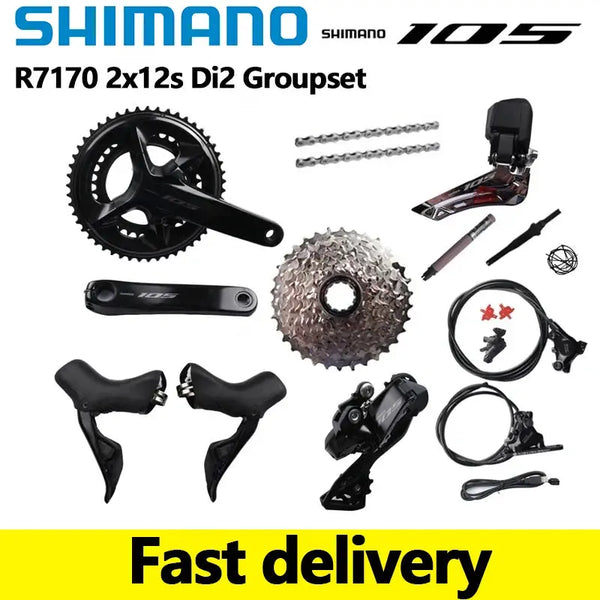 Shimano 105 Di2 R7170 R7100 2x12Speed Crank 170mm/172.5mm R7150 Rear Derailleur R7100 11-36T/11-34T Cassette Road Bike Groupset - Property & Safety Tradings