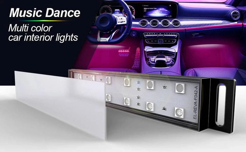 Car Ambient Light RGB Backlight Neon LED Lamp Foot Strip APP 3 Key Control Atmosphere Auto Decorative Led Interior Car Lights - PST PS Tradings