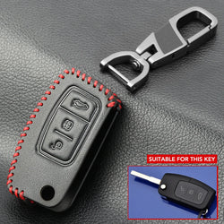 Car Styling Leather key chain ring cover case holder For Ford Focus 2 3 4 MK2 MK3 MK4 Kuga Edge Mondeo Fusion Ecosport Fiesta - PST PS Tradings