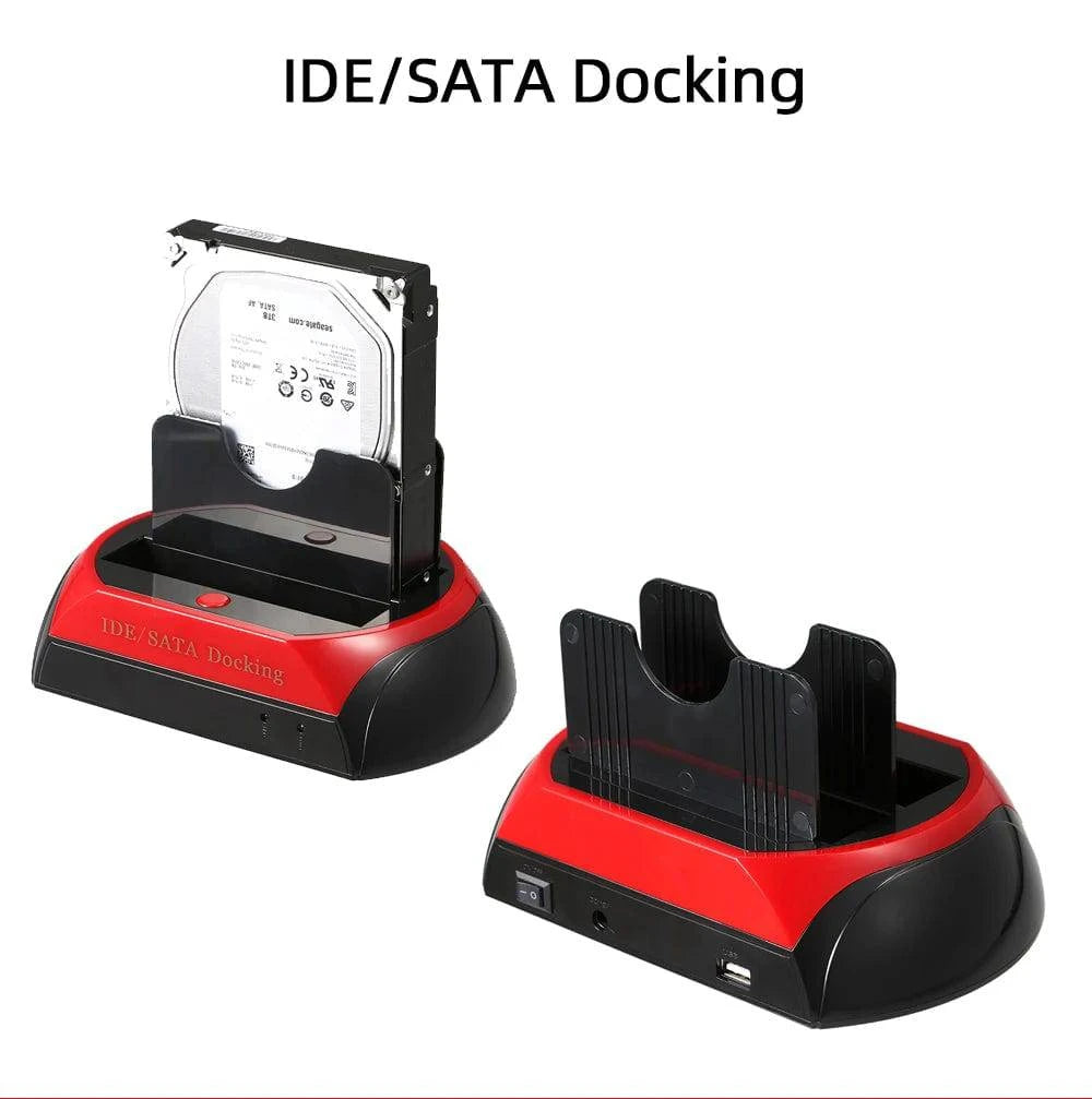 TISHRIC IDE SATA Dual All In 1 Hd/HDD Dock/Docking Station Hard Disk/Drive Hdd 2.5 3.5 Reader Usb EU External Box Enclosure Case - Property & Safety Tradings