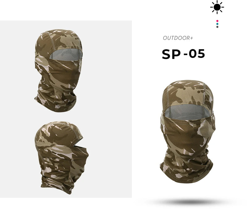 Camouflage Balaclava Full Face Breathable Full Face Scarf Mask Hiking Cycling Hunting Bike Head Cover Tactical Airsoft Cap Men - PST PS Tradings