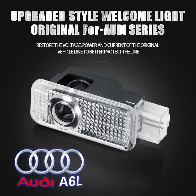 For Audi A3 8V 8P A6L A5 A7 Q3 Q5 Q7 A4 B5 B6 B7 B8 A1 RS TT S3 S6 Sline Quattro Car Door HD Welcome Light Laser Projector Lamp - PST PS Tradings