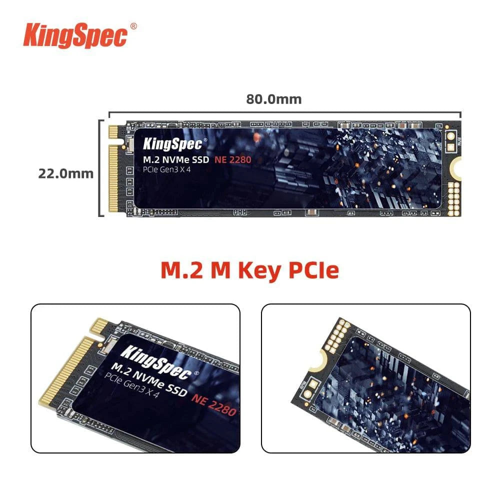 KingSpec M2 SSD NVMe 256GB 512GB 1TB 128GB M.2 NMVe 2280 PCIe 3.0 Hard Disk Internal Solid State Drive for Laptop Desktop - Property & Safety Tradings