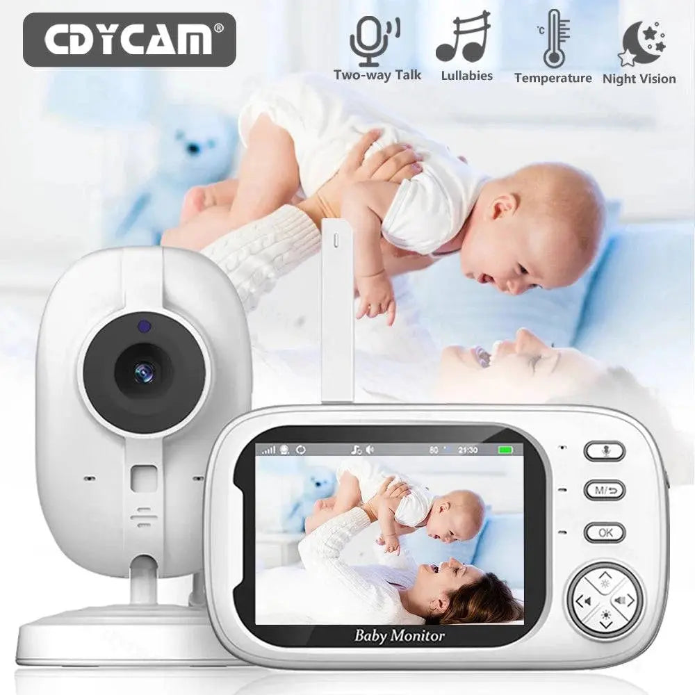 Baby Monitor With Camera 3.5 inch LCD Electronic Babysitter 2 Way Audio Night Vision Video Baby Nanny Radio Better than VB603 - Property & Safety Tradings