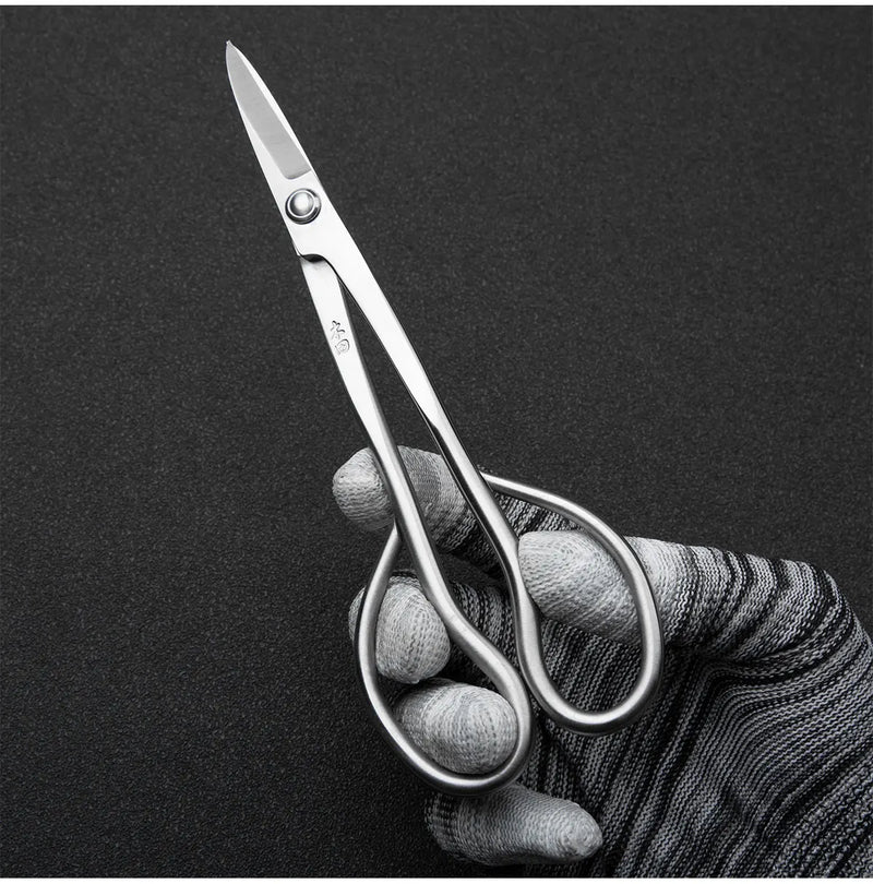 professional grade 180 mm long handle scissors 4Cr13MoV Alloy Steel bonsai tools from TianBonsai