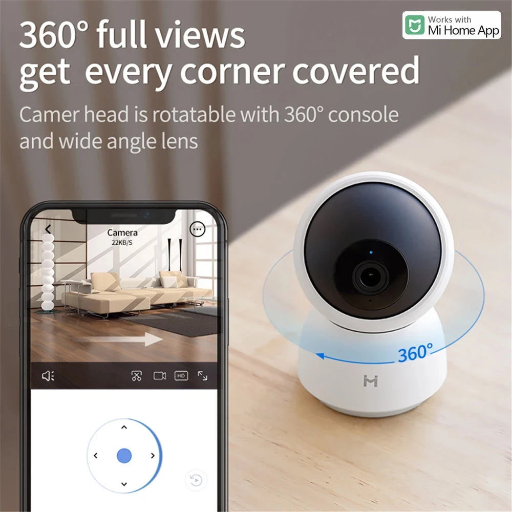 Smart Camera 2K WiFi Night Vision Webcam 2K 1296P HD Video IP 360 Angle Camera Baby Security Monitor for Xiaomi Mihome APP