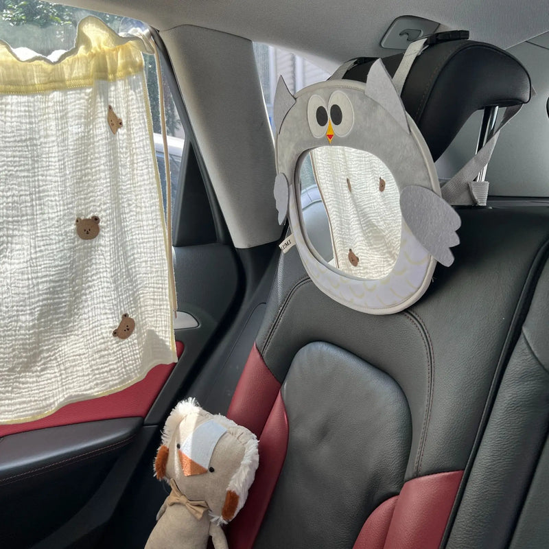 Cute Owl Child Safety Seat Rearview Mirror Cartoon Animal Car Seat Sight Glasses Car Rear Seat Child Safety Mirror - PST PS Tradings