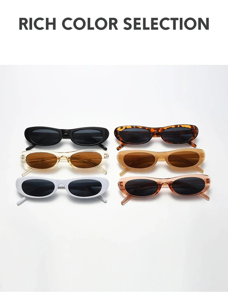 2024 New Retro Oval Frame Sunglasses Personalized Small Frame Trend Versatile Street Shooting Sun Glasses Female - PST PS Tradings