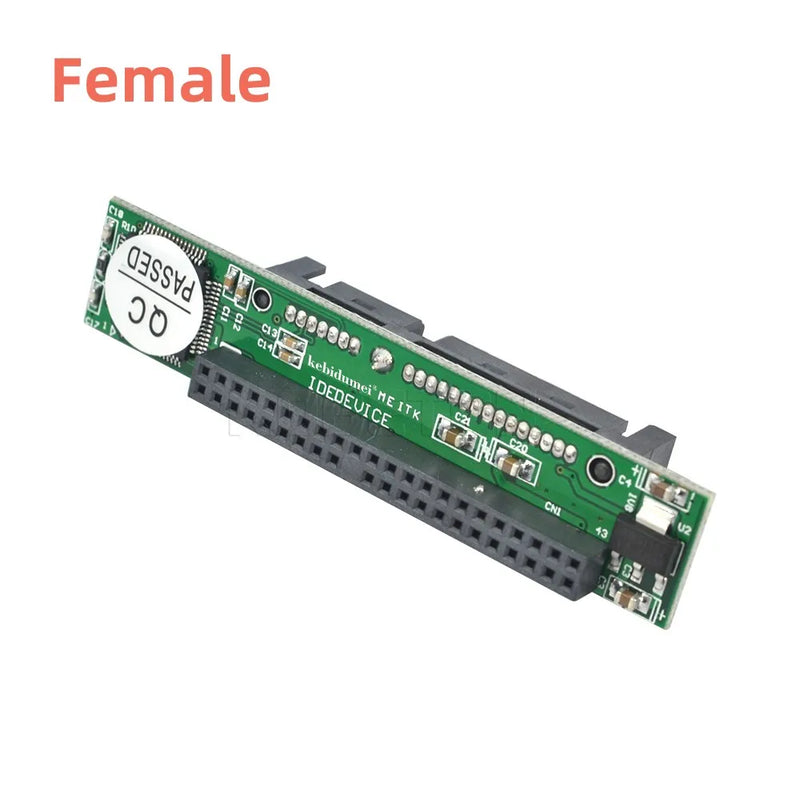 Kebidu Sata to IDE 2.5 Sata Female to 2.5 inch IDE Male 44 pin port 1.5Gbs Support  ATA 133 100 HDD CD DVD Adapter