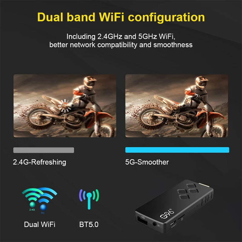 Q2 Smart TV Stick Android 13.0 AllwinnerH313 2GB RAM 16GB 4K H.265 2.4G&5.8G Wifi Smart TV Box 2GB 8GB Streaming Media Player - PST PS Tradings