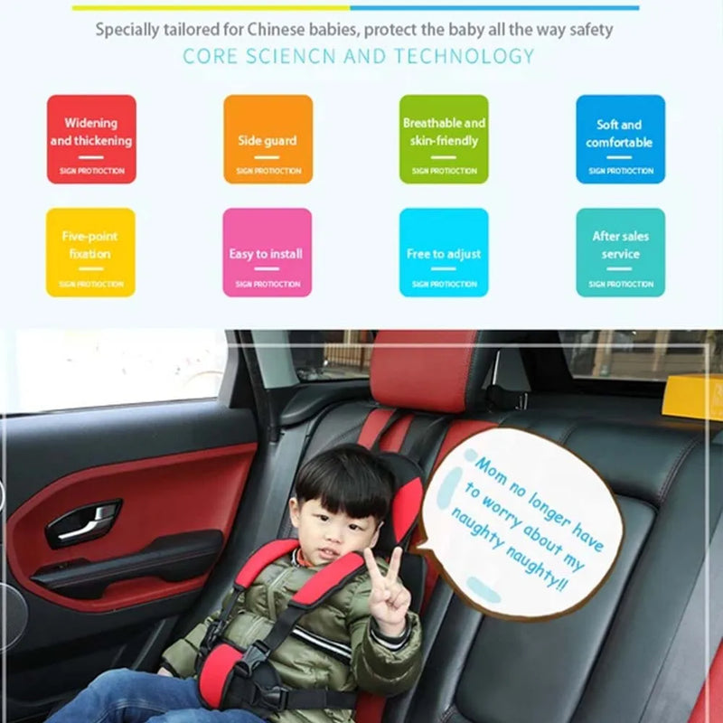 Car Child Safety Seat Simple Portable Baby Cushion Models Universal Seat Belt Fixed Baby Seat Cushion - PST PS Tradings