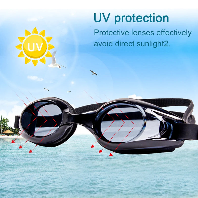 Swimming Goggles Myopia Professional Anti-fog UV Swimming Glasses Men Women Silicone Diopters Swim Sports Eyewear Optional Case - PST PS Tradings