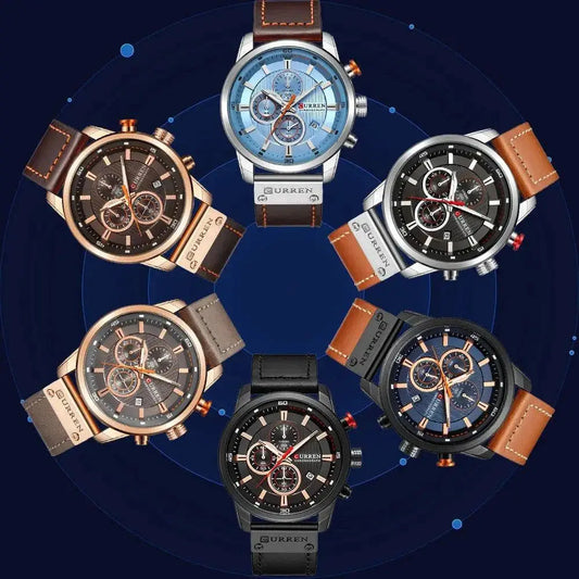 CURREN Fashion Date Quartz Men Watches Top Brand Luxury Male Clock Chronograph Sport Mens Wrist Watch Hodinky Relogio Masculino - PST PS Tradings