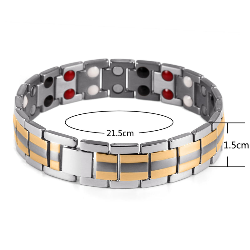 WelMag Modeschmuck Healing FIR Magnetische Armbänder Titan Bio Energie Armband Für Männer Blutdruck Zubehör Armband