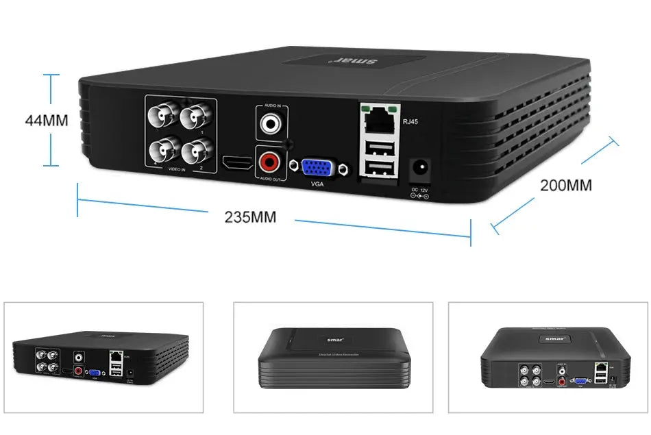 Smar H.265 4CH/8CH CCTV DVR 5M-N 5 in 1 AHD CVI TVI CVBS IP Camera Hybrid Digital Video Recorder Home Security System Onvif NVR - Property & Safety Tradings