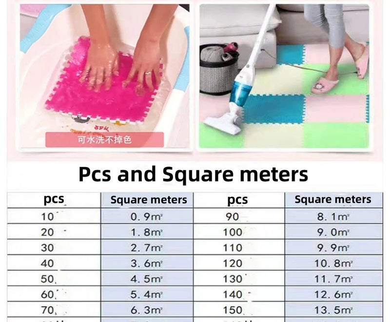 5/10/20 Pcs DIY 30*30*1.1-1.2cm Thick Living Room Bedroom  Kids Room Soft Carpet Magic Patchwork Jigsaw Splice Baby Climbing Mat