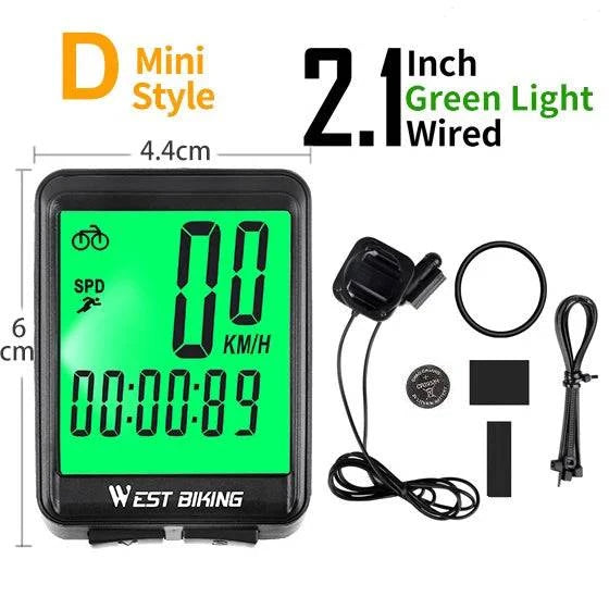 WEST BIKING 2.8 inch Bicycle Computer Large Screen Speedometer Wireless Wired Waterproof Sensor Cycling Odometer Bike Computer - Property & Safety Tradings