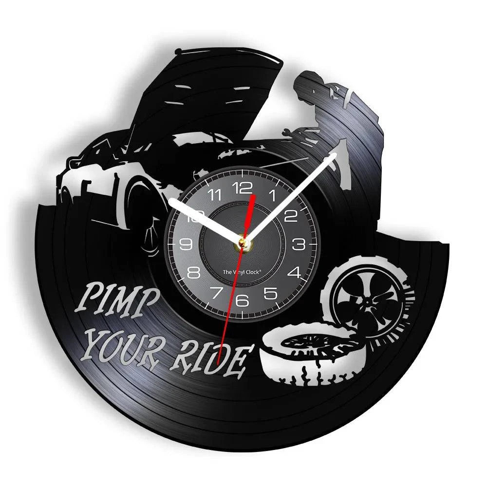 Auto Repair Shop Wall Sign Decorative Modern Wall Clock Car Mechanic Service Workshop Vinyl Record Clock  Garage Repairman Gift - Property & Safety Tradings