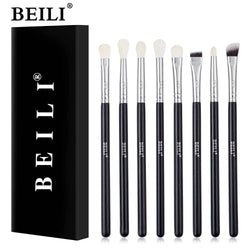 BEILI Professional 6/8pcs Classic Natural Eye Makeup Brushes Set Eyeshadow Eyebrow Blending Smokey Black Beauty Make up Brushes - PST PS Tradings