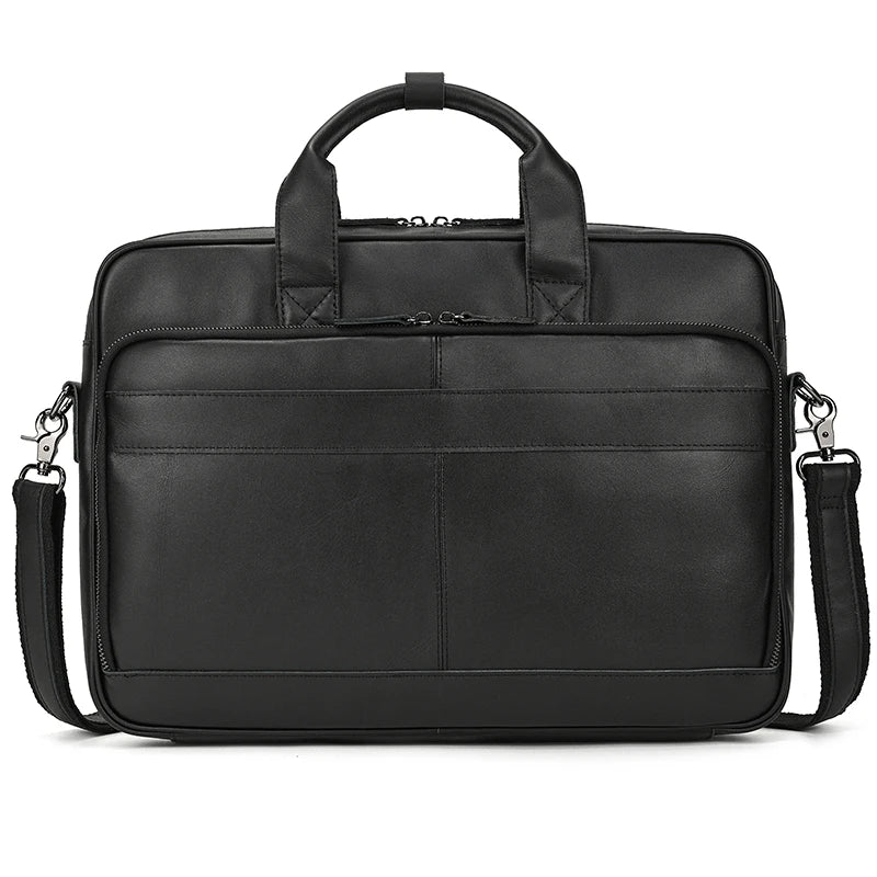 Crazy Horse Genuine Leather Men Briefcase Vintage 16 inch Big Business Laptop Handbag Large Cowhide Messenger Shoulder Bag Man