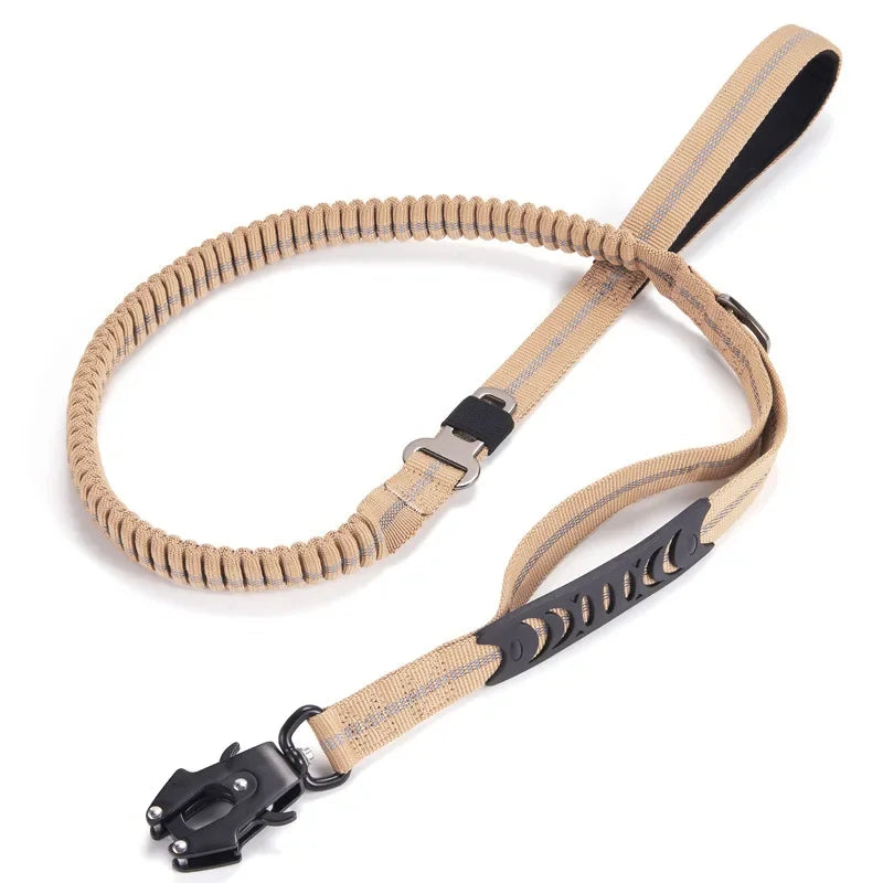 Reflective Shock Absorbing Pet Leashes with Car Seatbelt for Large Dogs Heavy Duty Tactical Bungee Dog Leash No Pull Dog Leash - PST PS Tradings