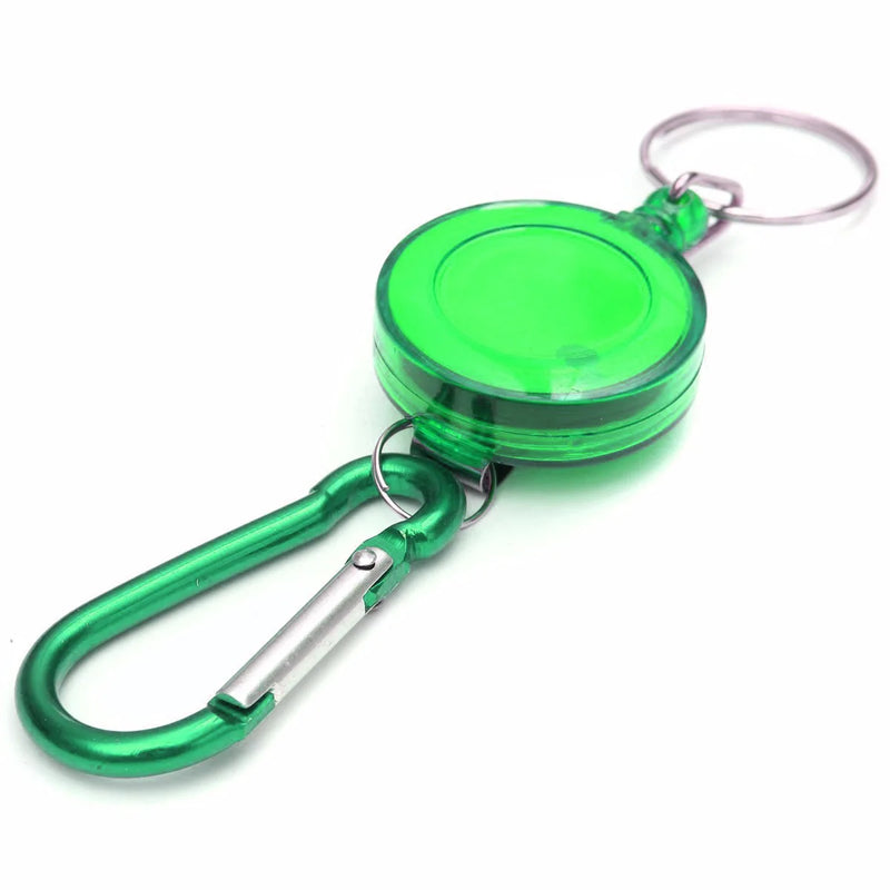 1pc Retractable Pull Key Ring ID Badge Holder Name Tag Card Holder Recoil Reel Belt Clip Gift Office Supplies - PST PS Tradings