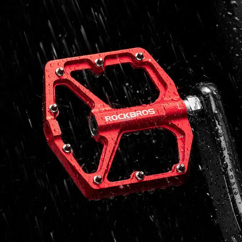 ROCKBROS MTB Cycling Ultralight Pedal Bike Bicycle Sealed DU Bearing Pedals Aluminum Alloy CRMO Non-slip Cleat Bike Part Pedals - Property & Safety Tradings