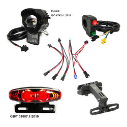 EBKE Ebike Electric Bicycle Frontlight Rearlight Turn Signal Brakelight Set 24V 36V 48V 52V For Mountain City Folding Road Bike - Property & Safety Tradings