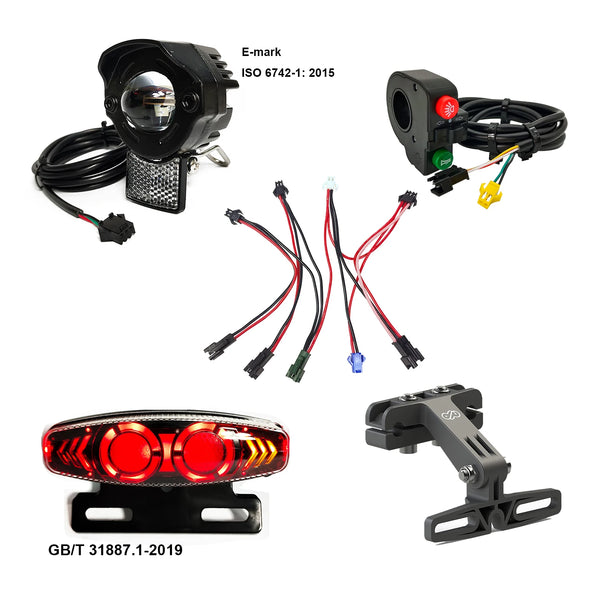 EBKE Ebike Electric Bicycle Frontlight Rearlight Turn Signal Brakelight Set 24V 36V 48V 52V For Mountain City Folding Road Bike - Property & Safety Tradings