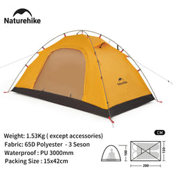 Naturehike 2024 New Camping Tent Large Space Mosquito-repellent Beach Tents Ultralight Quick Set 2 Person Outdoor Hiking Tent - Property & Safety Tradings