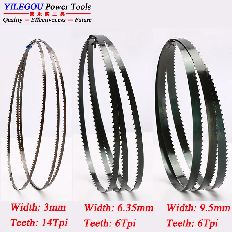 3Pcs 8" 9" 10" Band Saw Blades. 1400 1425 1570 1750mm Woodworking Bandsaw Blade 6, 14Tpi  Cutting Curve. 3 6.35 9.5mm Saw Blades