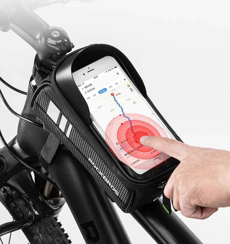 ROCKBROS Bike Bag Front Phone Bicycle Bag For Bicycle Tube Waterproof Touch Screen Saddle Package For 6.5Inch Bike Accessories - Property & Safety Tradings