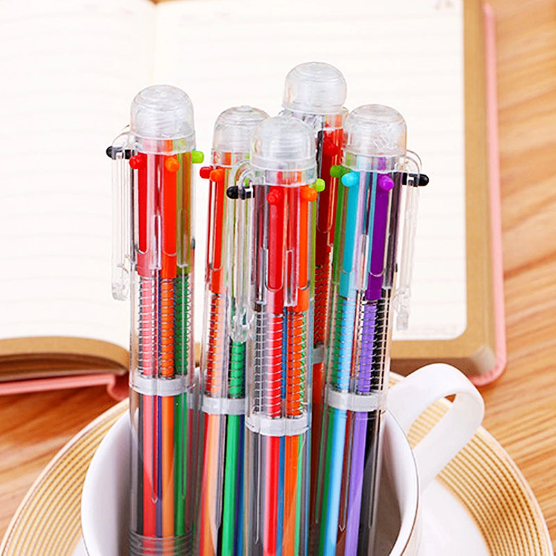 5/10 Pcs Cute Transparent 6 Colors Kids Party Gift Prize Ballpoint Pen Office Stationery Gift Back to School Kindergarten Prize - PST PS Tradings