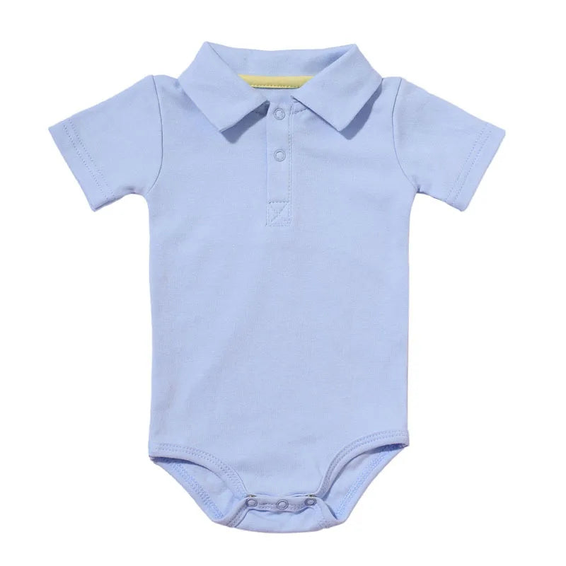 Summer Baby Boy Girl Rompers Turn-down Collar Infant Newborn Cotton Clothes Jumpsuit For 0-2Y Toddlers Bebe Outfits - PST PS Tradings