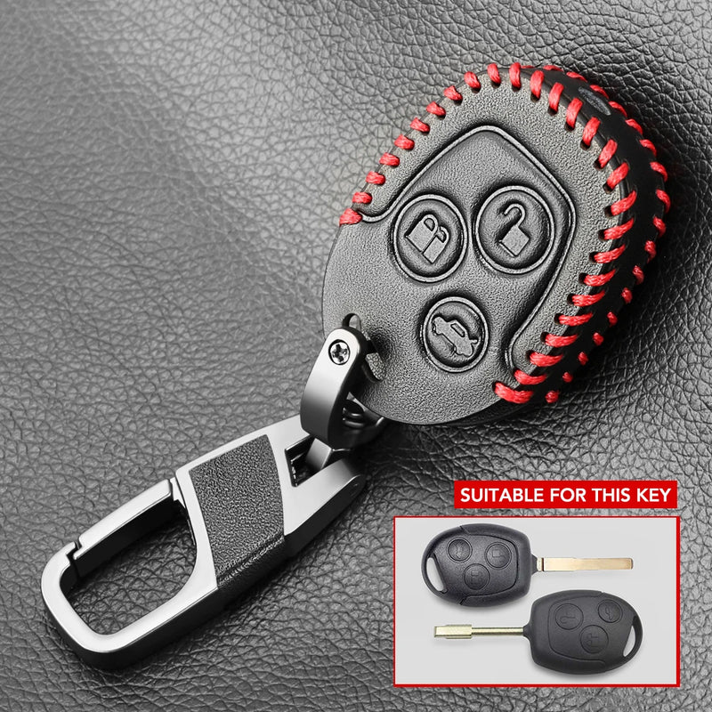 Car Styling Leather key chain ring cover case holder For Ford Focus 2 3 4 MK2 MK3 MK4 Kuga Edge Mondeo Fusion Ecosport Fiesta - PST PS Tradings