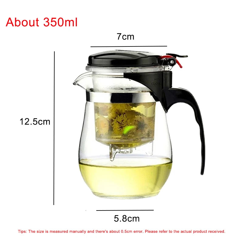 Hohe qualität Hitze Beständig Glas Tee topf Chinesische teegeschirr kung fu Tee-Set Puer Wasserkocher Kaffee Glas topf Bequem Büro teekanne