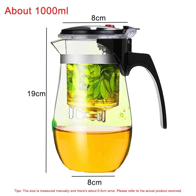 Hohe qualität Hitze Beständig Glas Tee topf Chinesische teegeschirr kung fu Tee-Set Puer Wasserkocher Kaffee Glas topf Bequem Büro teekanne