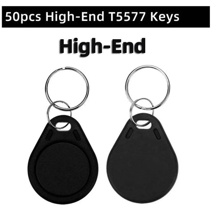 50pcs/lot EM4305 T5577 125khz Copy Rewritable Writable Rewrite keyfobs RFID Tag Key Ring Card Proximity Token Badge Duplicate - Property & Safety Tradings