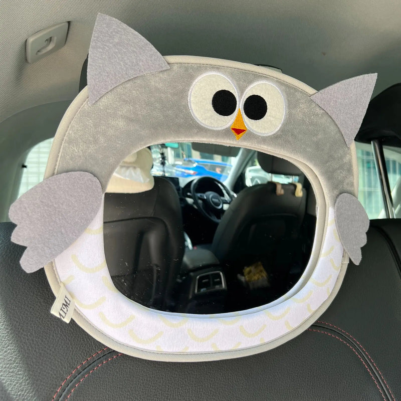 Cute Owl Child Safety Seat Rearview Mirror Cartoon Animal Car Seat Sight Glasses Car Rear Seat Child Safety Mirror - PST PS Tradings